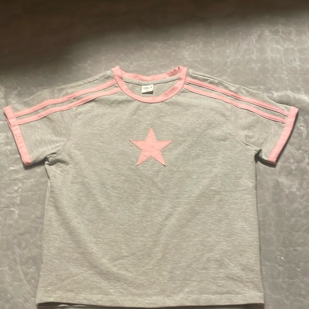 Grey and pink top